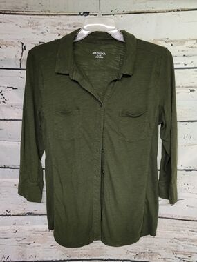 Merona Olive Green Crew Neck Tee